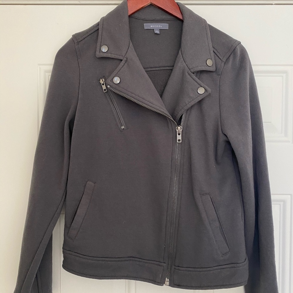 Sweatshirt material fashion jacket